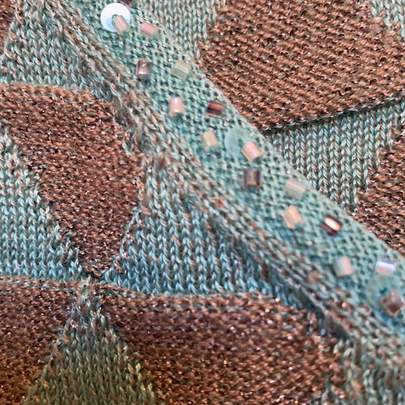 Sigrid Olsen vest with sequin trim Large - Picture 4 of 8